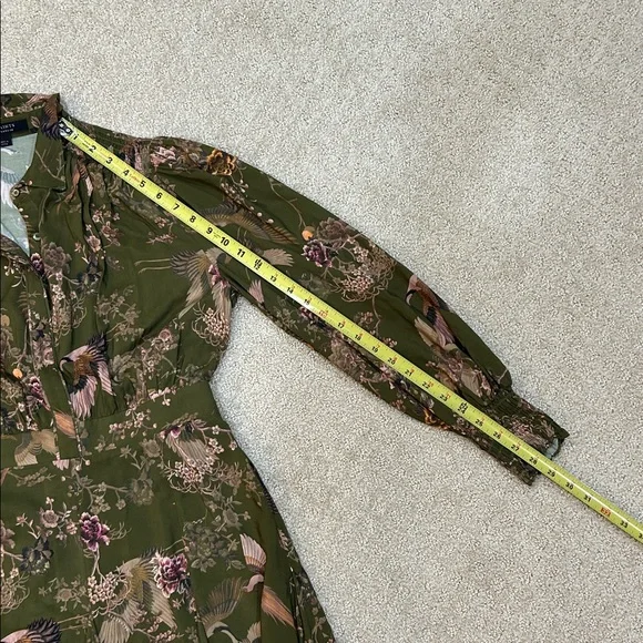 All Saints Keeley Peggy Dress 6 Mini Fit and Flare Crane Print - Picture 13 of 16